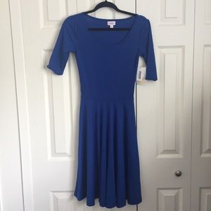 LuLaRoe NWT Royal Blue Nicole Dress Size XXS